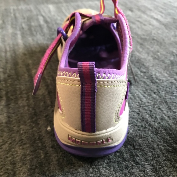 Merrell Girls' Water Sandals - Purple/Pink Multi - Size 4 - Picture 7 of 10
